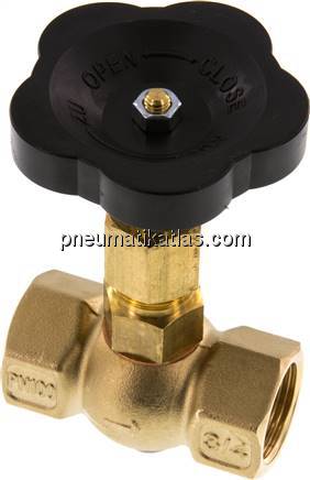 Nadel-Absperrventil, Messing, G 3/4" (IG), 0 - 100bar