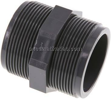 Doppelnippel G 2"-G 2", PVC-U