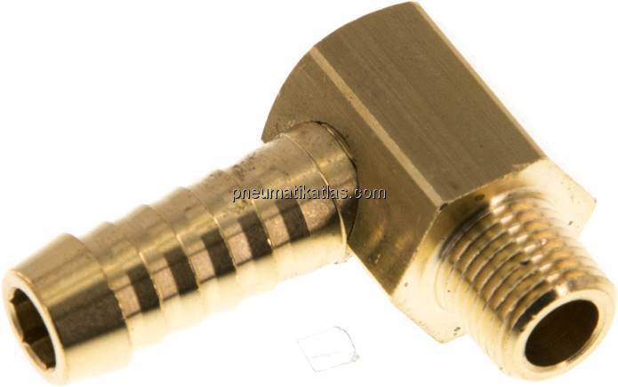 Winkel-Gewindetülle M 10x1 (konisch)-9 (3/8")mm, Messing