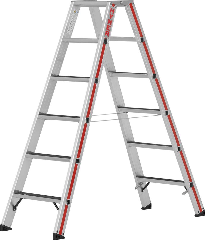 Stufenstehleiter R13 beidseitig begehbar 2x6 StufenLänge 1,53 m