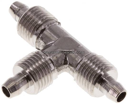 T-Gewindestück 6x4mm, 1.4404 ohne Muttern