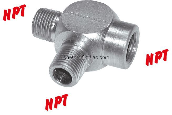 Exemplarische Darstellung: T-Stück mit NPT-Gewinde