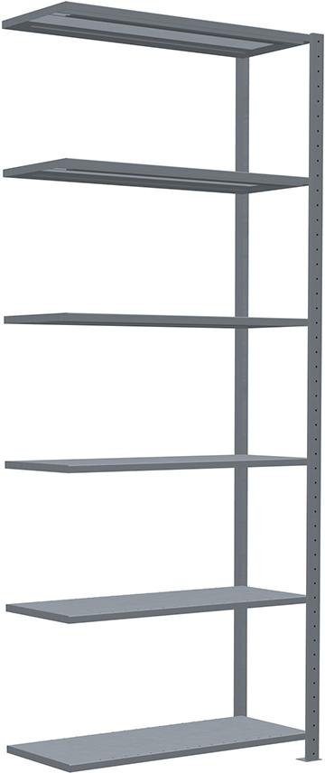 Steckregal B1000xT400xH2500 mm Anbaufeld 6 Böden vzk Fachlast 330kg