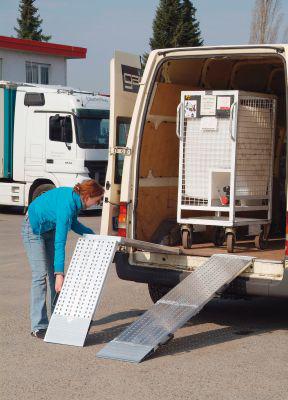 Verladeschiene-Aluminium L2500xB400 mm faltbar Tragkraft 400kg/Paar