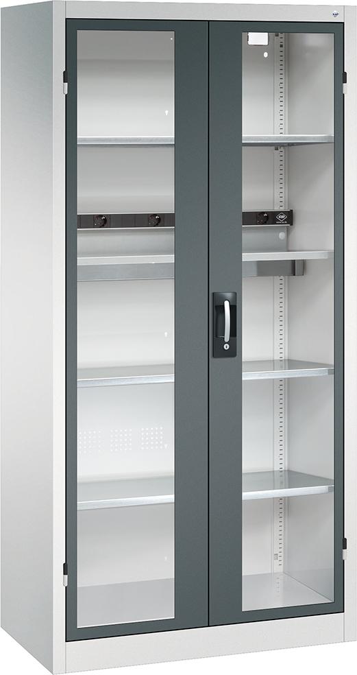 Akkuladeschrank BASIC mit Sichtfenstertüren