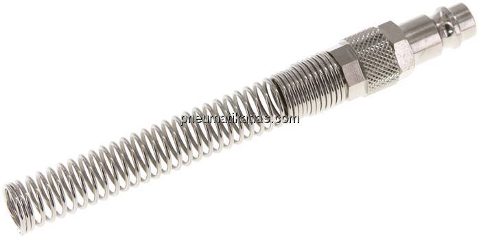 Kupplungsstecker (NW7,2) 10x8mm Schlauch m. Knickschutz