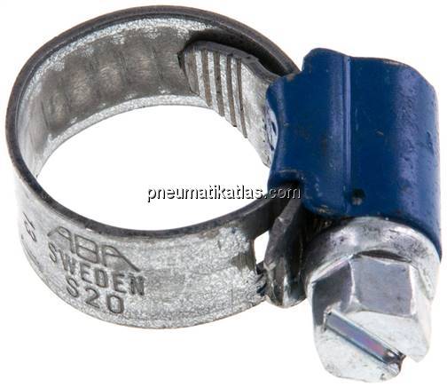 9mm Schlauchschelle 8 - 12mm, Stahl verzinkt (W1) (ABA)