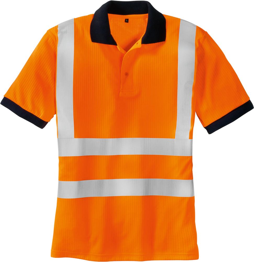 Warnschutz-Polo-SYLT, leuchtorange, Gr. 3XL