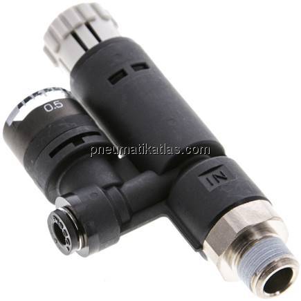 Druckregler R 1/8"-4mm, mit Manometer, IQS-Standard