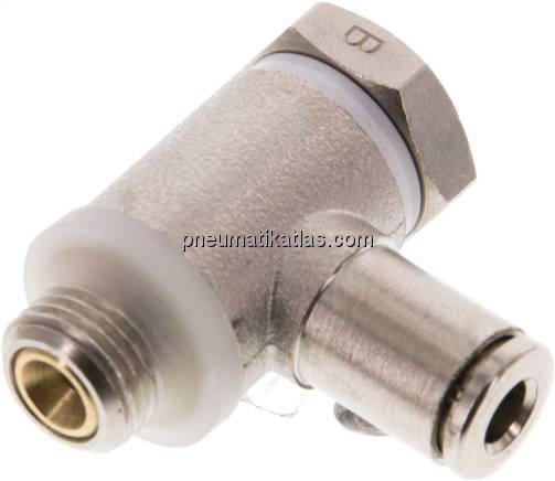 Winkel-Drosselrückschlagventil G 1/8"-4mm,abluftregelnd (Standard)