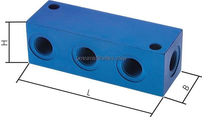 Exemplarische Darstellung: Verteilerleiste 4-fach,