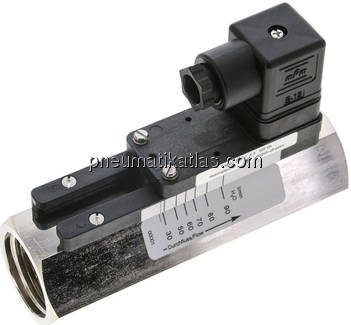 Durchflusswächter G 1", 30 - 90 l/min, Messing vernickelt