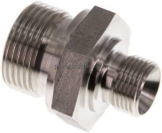 Hydraulik-Doppelnippel G 3/4"-G 3/8", 1.4571