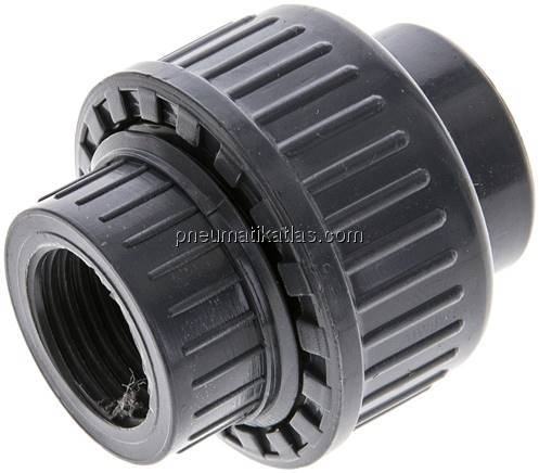 Gewindeverschraubung, PVC-U/ EPDM, Rp 1/2" IG