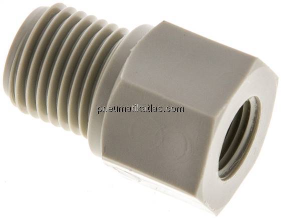Reduziernippel G 1/4"(AG)-G 1/8"(IG), Polypropylen