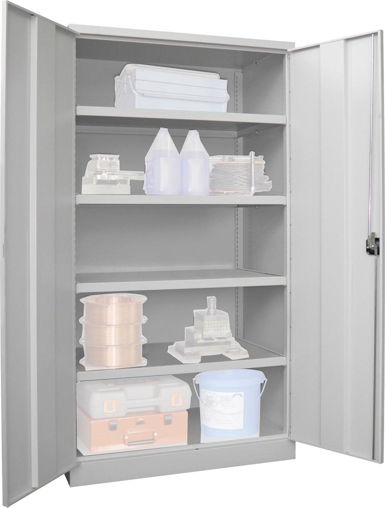 Schwerlastschrank m.TürenH1950xB1040xT630 mm 4 Böden RAL 7035