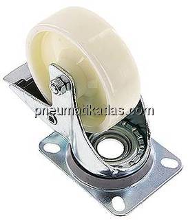 Kunststoffrolle, 100mm, Lenkrolle mit Totalfeststeller