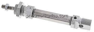 ISO 6432-Zylinder, einfachwirkend, Kolben 12mm, Hub 25mm