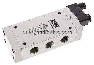 5/2-Wege Magnetventil, G 1/2", Feder, 230 V AC, Standard