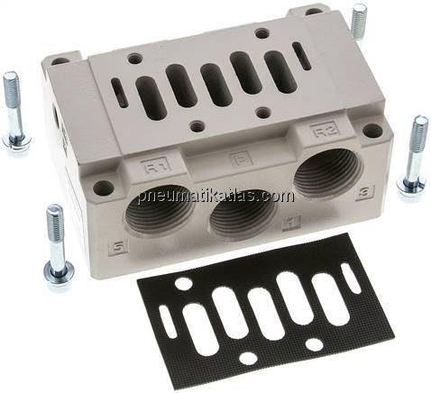 Anschlussplatte ISO 5599-1 Größe 2, G 3/4"