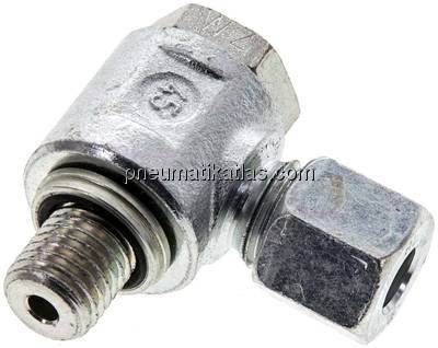 Winkel-Schwenkverschraubung M 12x1,5-8 L (M14x1,5), Stahl verzinkt