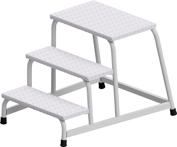 Maschinentritt 3 Stufen Standhöhe 0,60 m