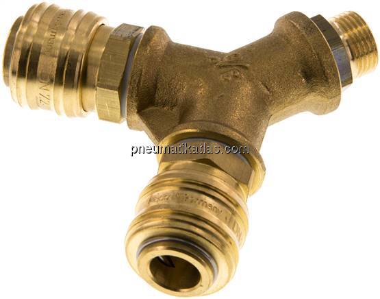 2-fach-Luftweiche mit Kupplungsdosen, G 3/8"