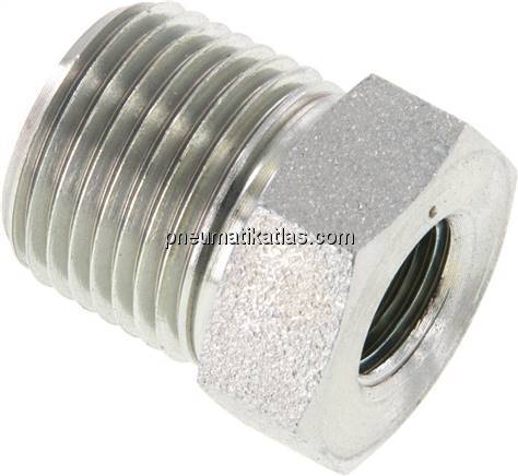 Reduziernippel NPT 3/8"(AG)-NPT 1/8"(IG), Stahl verzinkt
