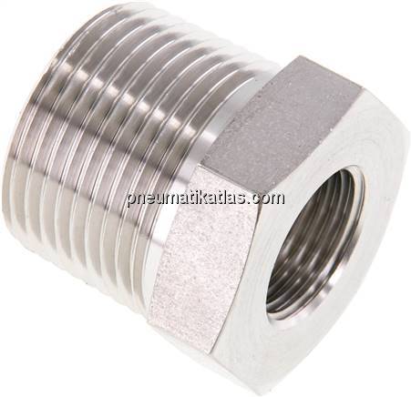 Reduziernippel NPT 1"(AG)-NPT 1/2"(IG), 1.4571