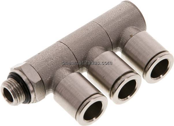 Steck-Mehrfachverteiler, 3-fach G 1/8"-8mm, IQS-MSV (Standard)