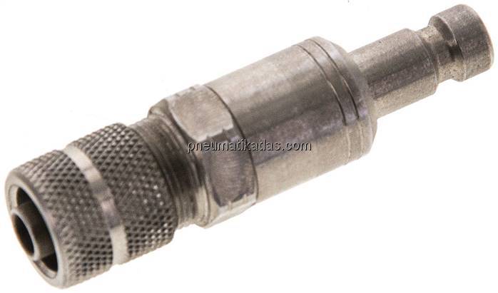 Schott-Kupplungsstecker (NW2,7) 6x4mm Schlauch, Edelstahl