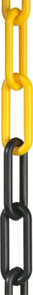 Absperrkette Kunststoff 36x6mm schwarz/gelb