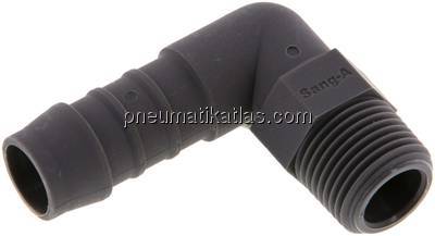 Winkel-Gewindetülle R 3/8"-13 (1/2")mm, PA 6