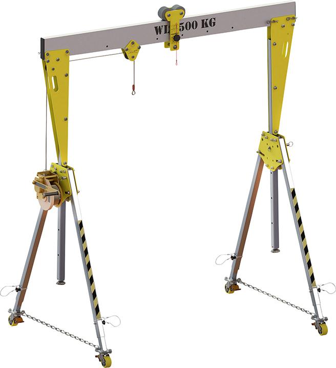 Alu-Portalkran RKPK-4 fahrbar / klappbar 500kg