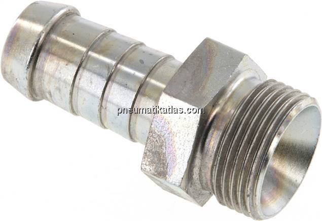 Schlauchnippel M 22x1,5 AG, 14 - 15mm, Stahl verzinkt