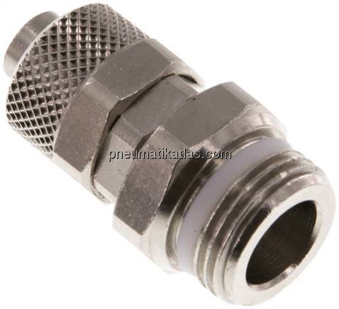 Gerade Drehverschraubung G 3/8"-10x8mm, Messing vernickelt