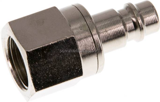 Kupplungsstecker (NW7,2) G 3/8"(IG), Messing vernickelt