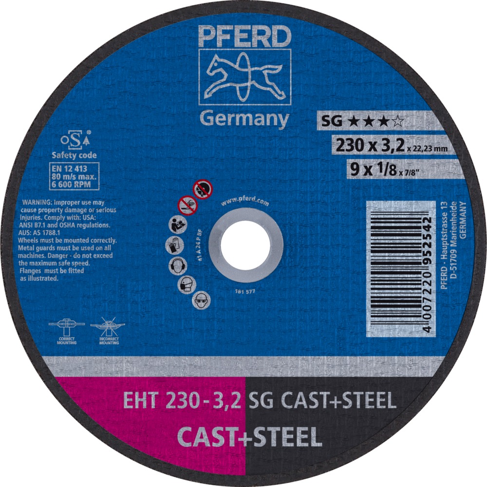 Trennscheiben EHT 230-3,2 SG CAST+STEEL