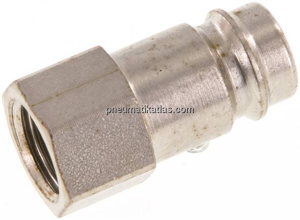 Kupplungsstecker (NW10) G 1/4"(IG), Stahl gehärtet & vernickelt