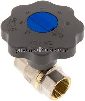 Sanftschluss Messing-Kugelhahn, Rp 1-1/4", 0 - 40bar, DVGW