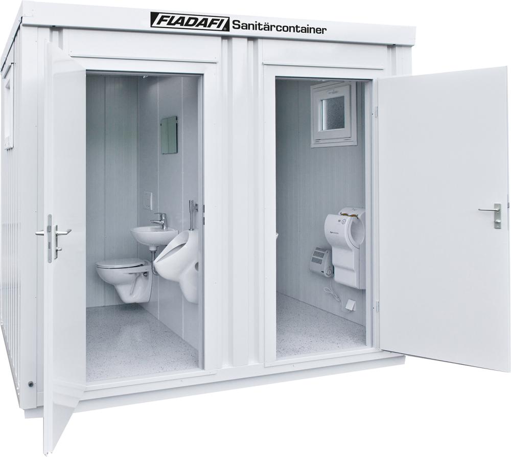 FLADAFI Sanitärcontainer Außen- und RAL 9002 RAL 9002 kunst.besch.