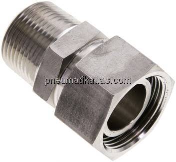 Einstellb. Schneidringverschr. 28 L-NPT 1", 1.4571