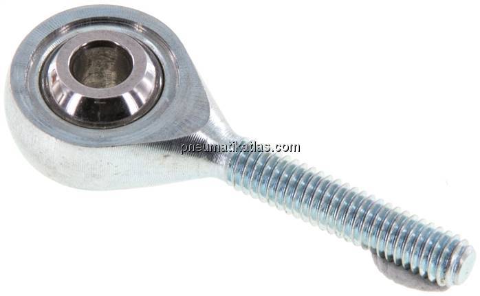 Gelenkkopf, Außengewinde M 4, Stahl verzinkt