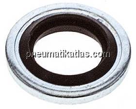 Hydraulik-Dichtring mit FKM-Einlage, für Gewinde M 5