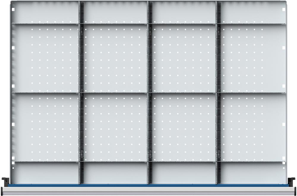 Schubladeneinteilungssatzfür FH180mm 1/4 Teilung f.Schublade B900xT600mm