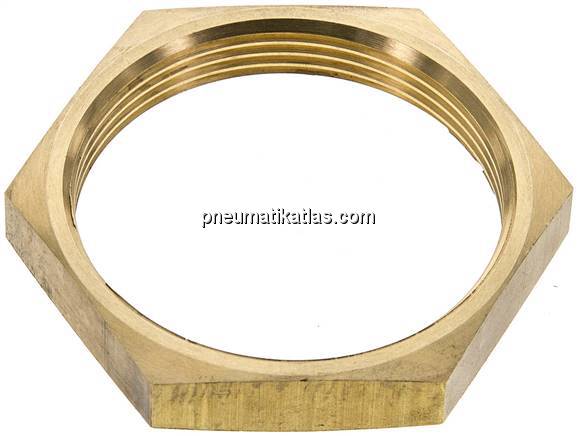 Sechskant-Gegenmutter M 54x2, Messing