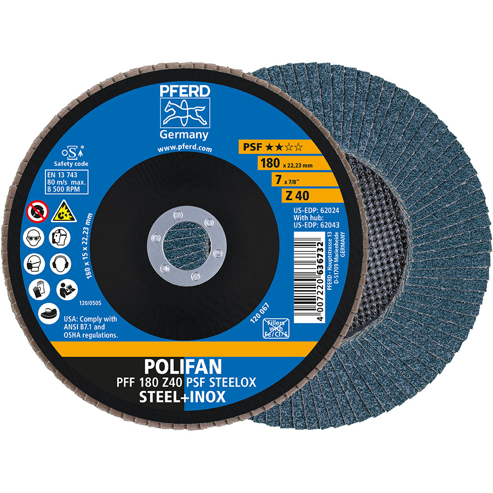 POLIFAN-Fächerscheiben PFF 180 Z 40 PSF STEELOX
