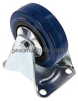 Elastik-Vollgummirolle, 100mm, Bockrolle