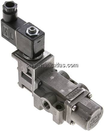 3/2-Wege Magnetventil, G 1/4", Federrückstellung, 24 V DC