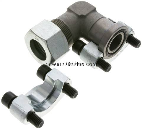 Winkel-Flanschverschraubung 1"-SAE (6000 PSI), 30 S (M42x2)